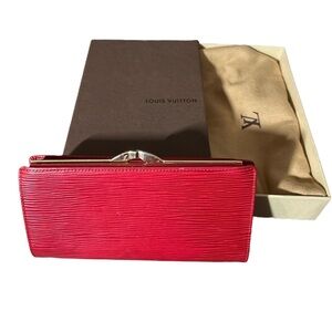 Louis Vuitton Continental Kiss Lock EPI Wallet, Box & Bag